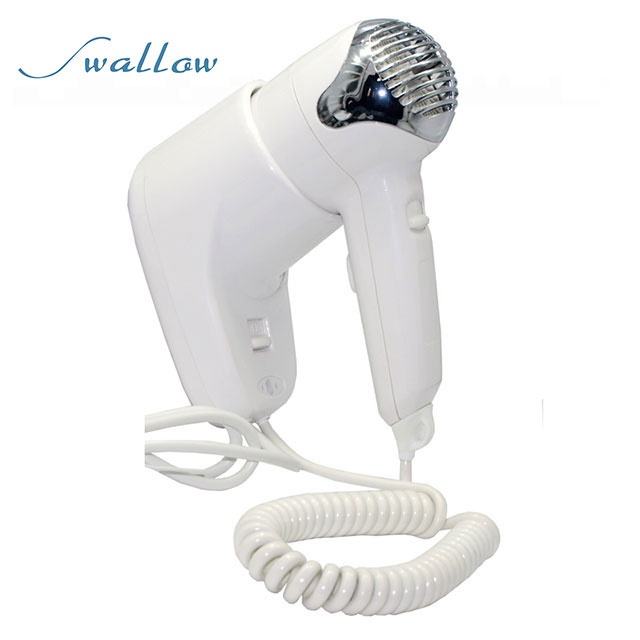 Swallow Wall Mounted Hotel Hair Dryer White 2kw, White ABS AV&T Wall Mounted Hair Dryer
