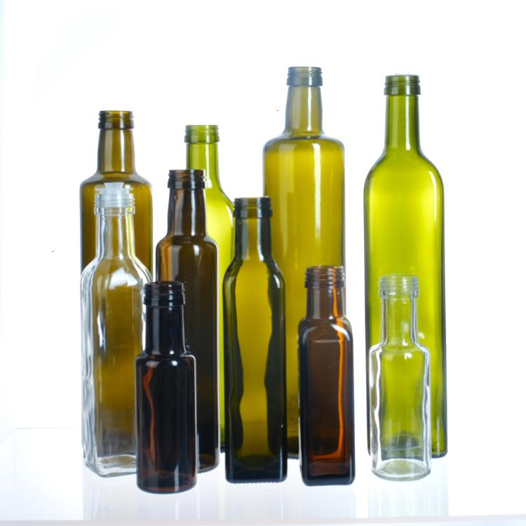 Top Quality 750ml 1000ml Amber Dark Green Glass Olive Oil Bottles for Kitchen