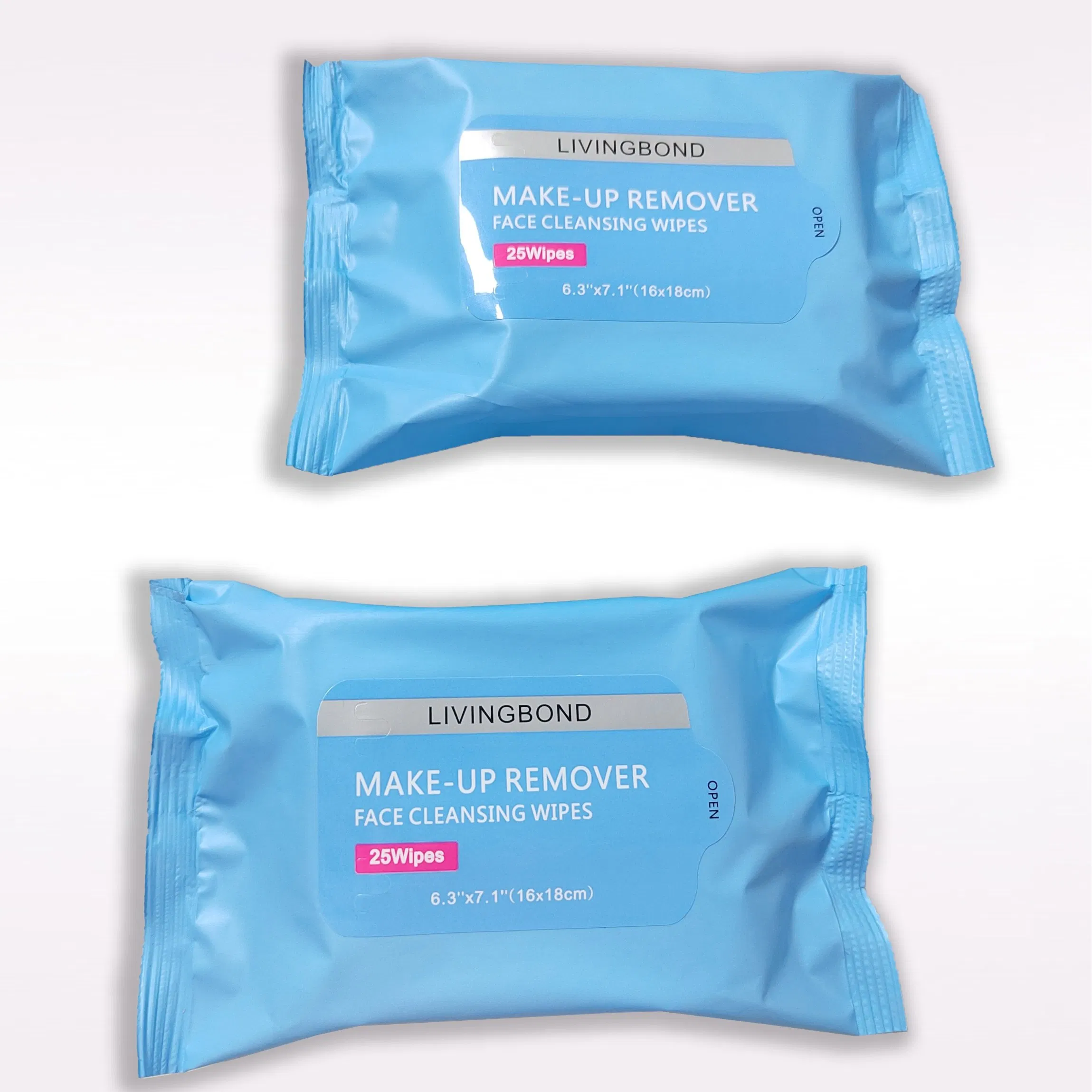 25PCS/Pack Makeup Remove Wet Wipes Customized Cleansing Face Feminine Wet Wipes Private Label Make up Wipes in Stock Available