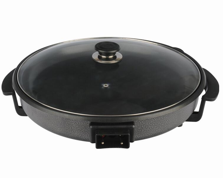 Auto-Thermostat Control Electric Pizza Pan Multi Non-Stick Coating Cooker