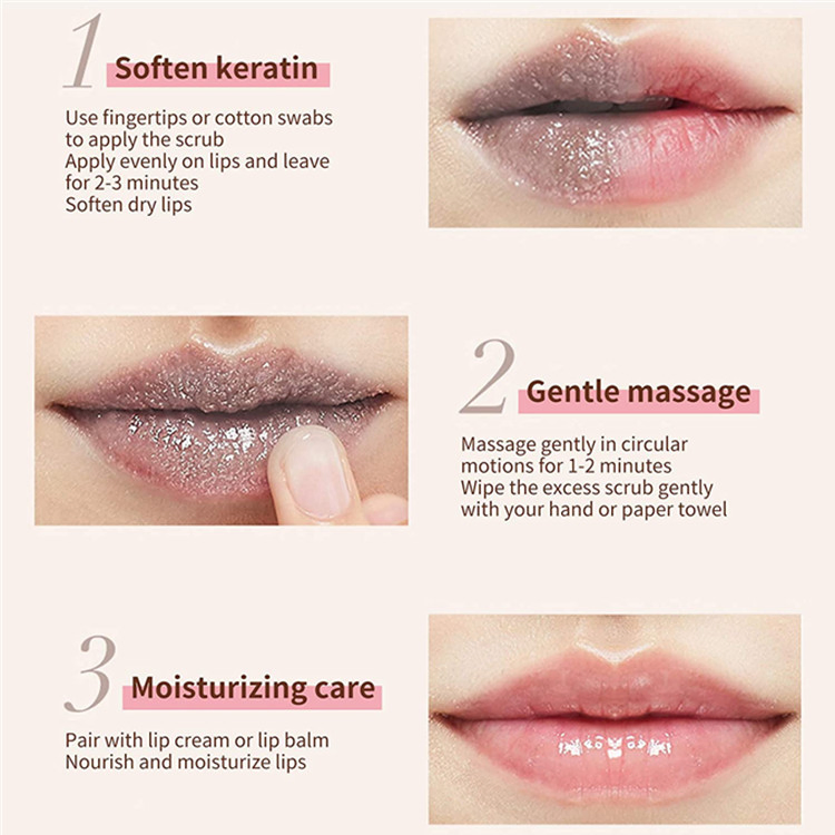 OEM Cleansing Nourishing Lip Skin Care Coconut Fruity Sugar Lip Scrub