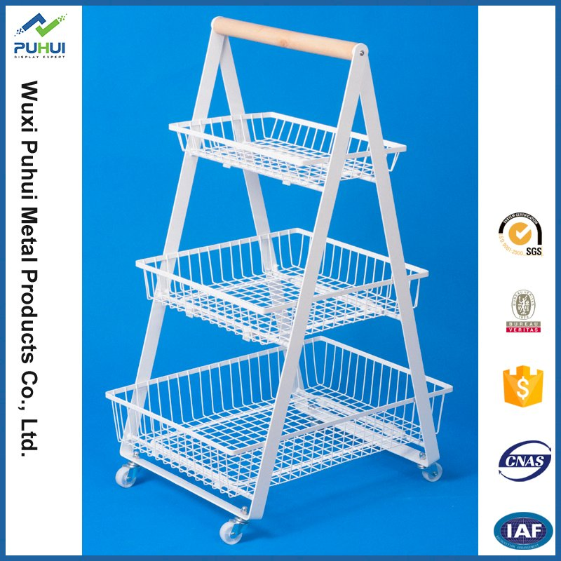 5 Tier Iron Wire Basket Floor Storage Stand (pH12-588)