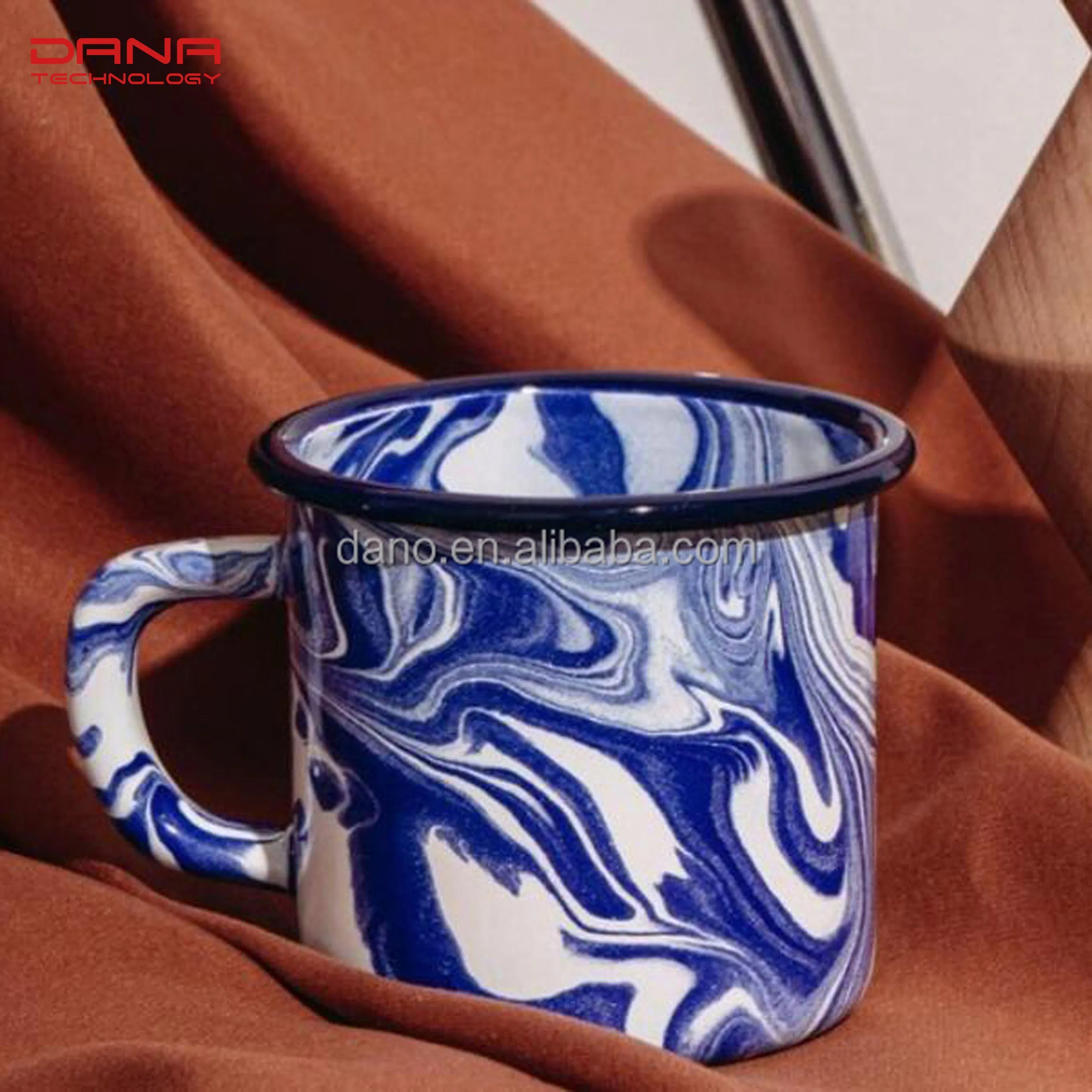 Popular Custom Mug Sublimation Logo Printed Sublimation Enamel Mug Set Camping White Coffee Enamel Cup Mug for Printing