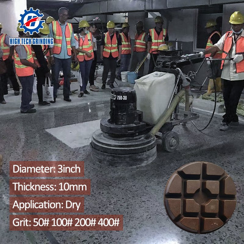 Полировальная головка 3 дюйма для бетона, набор 6 зернистостей