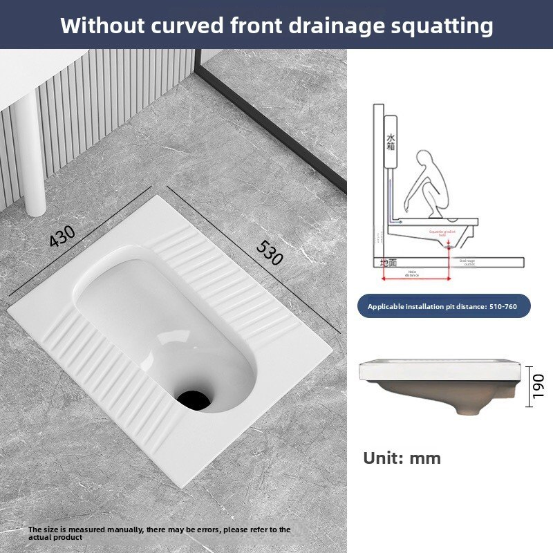 Modern Squat Toilet with Ergonomic Design for Comfort