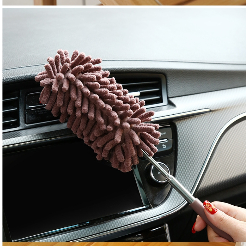 Car Cleaning Dust Washable Microfiber Chenille Telescopic Long Handle Extension Duster