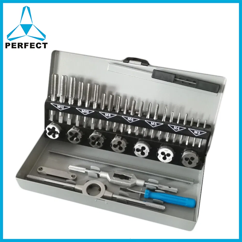 Набор метчиков и плашек 32 шт M3-M12 HSS M2