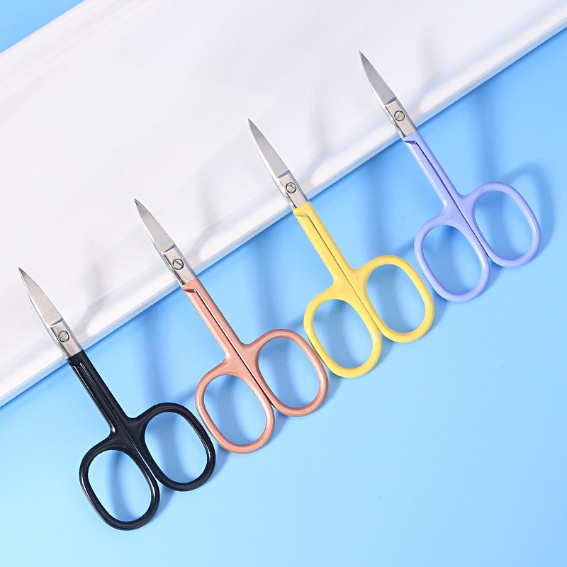 Professional Makeup Eyebrow Stainless Steel Hairdressing Beauty Nail Art Barber Nose Hair Scissors