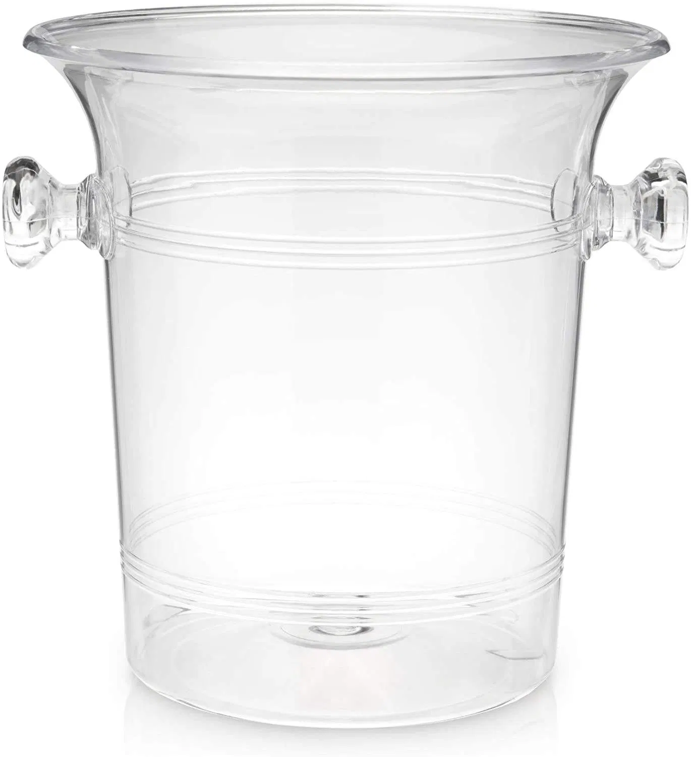 Minimalist Horn Shape Pure Transparent Plastic Ice Wine Bucket