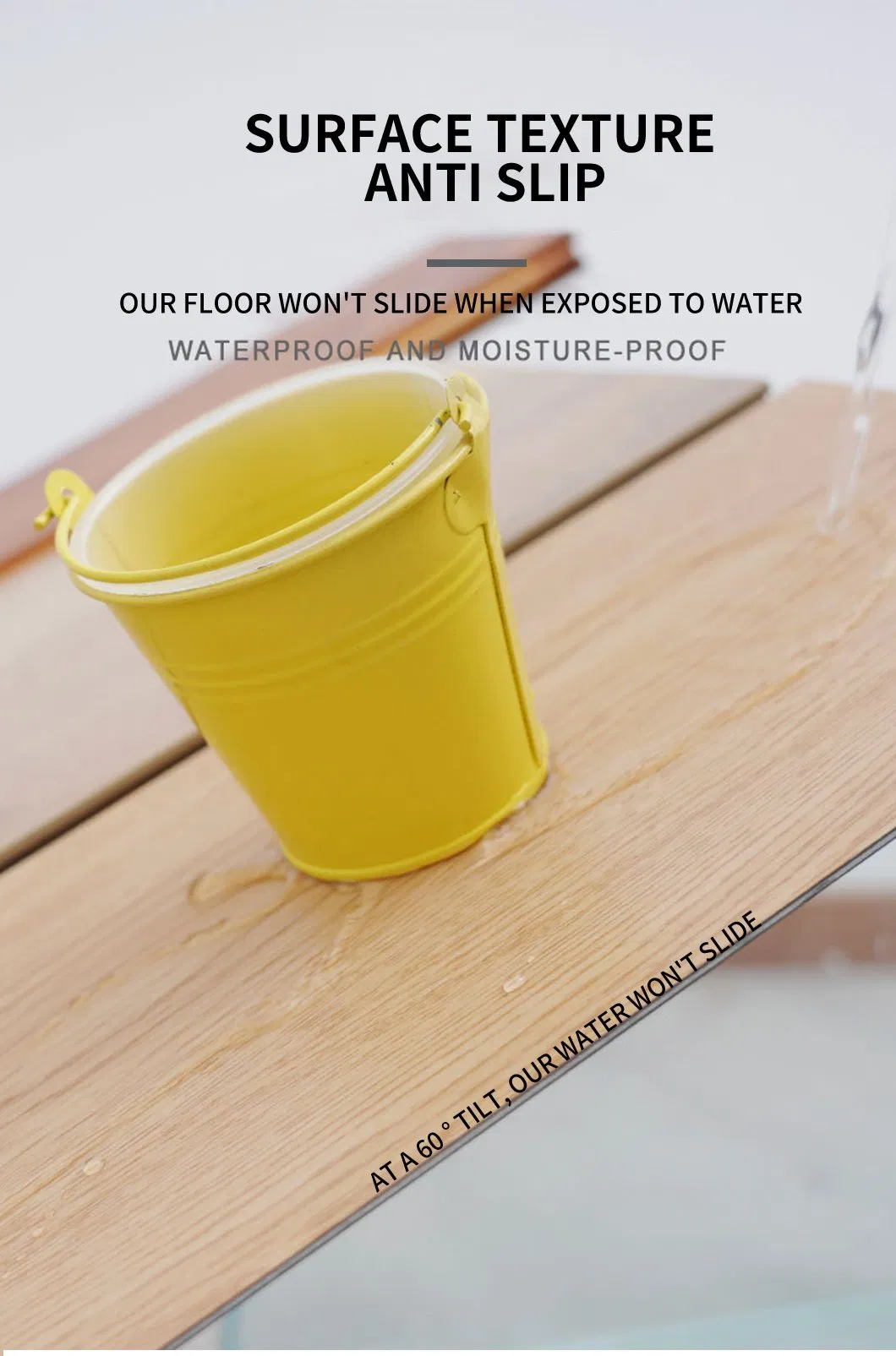 Виниловый ламинат SPC Click с рисунком дерева и камня, 4 мм