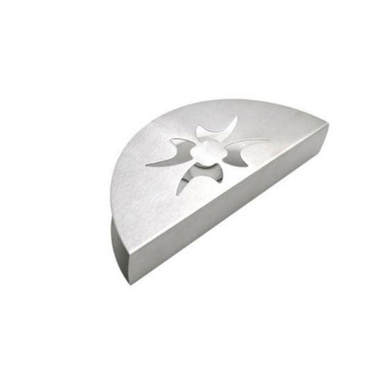 Stainless Steel Western Style Scalloped Tissue Box Paper Towel Napkin Holder Bl12084