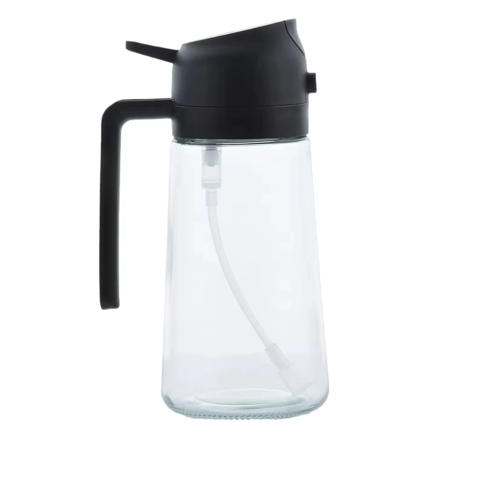 2 in 1 Premium Glass Kitchen Oil Sprayer Dispenser Bottle for Cooking and Serving Olive Oil Food Use