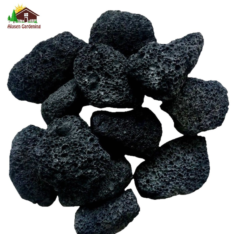 Garden Outdoor Landscaping Black Lava Stone Volcanic Rocks