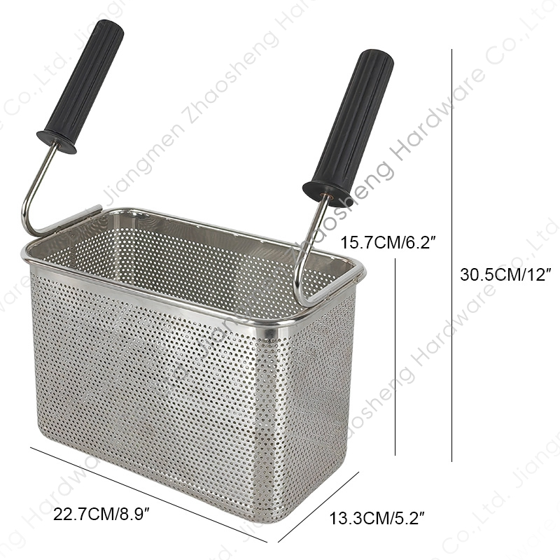 Best Perforated Cooking Noodle Strainer Square Pasta Cooker Basket with Handle