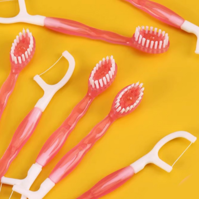 Multifunctional Mini Disposable Toothbrush Fresh Breath Cleaning Oral Travel Portable New Explosive Bead Toothbrush Plastic