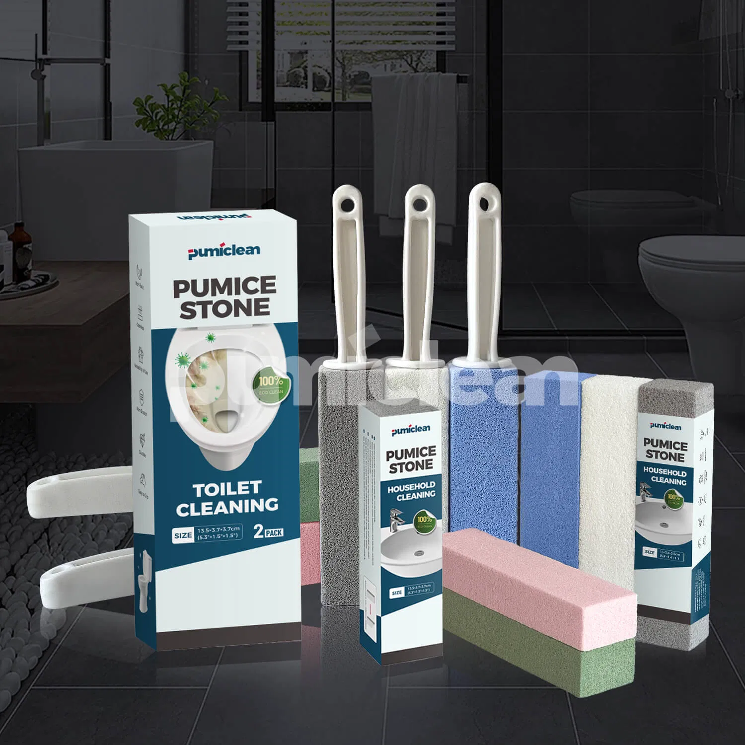 Eco Friendly Household Cleaning Pumice Stone Durable Odorless Surface Cleaner for Bathroom and Kitchen