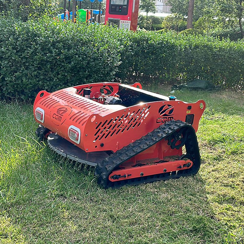 RC Robot Lawn Mower Small Gasoline Electric Crawler Remote Control Lawn Mower