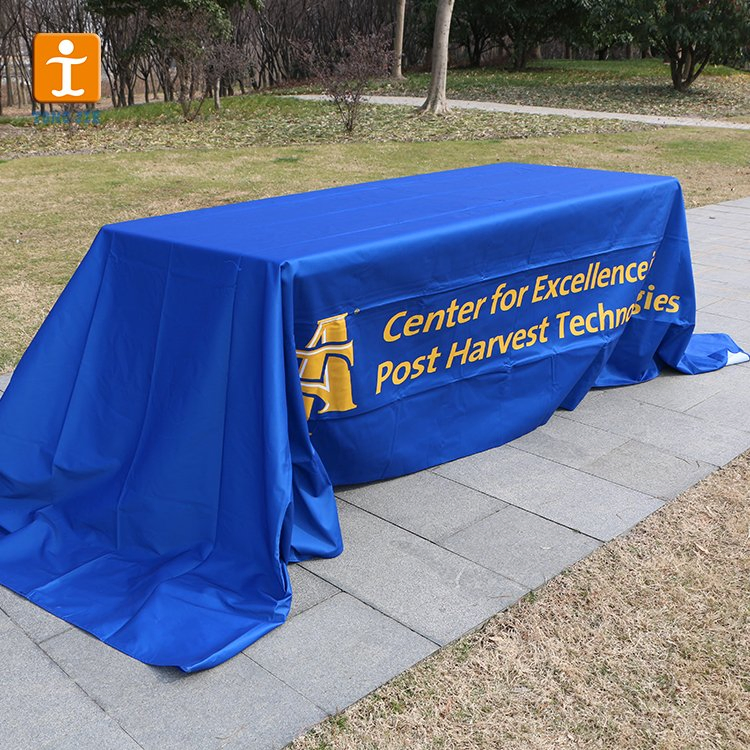 Custom Color Rectangle Table Cloth Weight Advertising High Quality Bestseller Online Display.