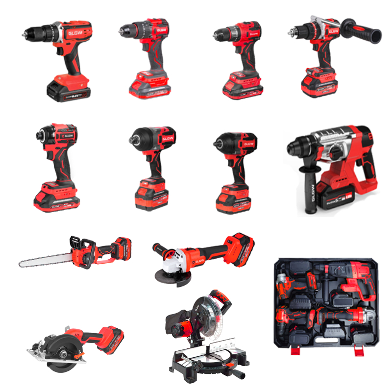 Glgw Professional Electric Tool Set Hammer Drill Wrench Angle Grinder Power Tool Sets