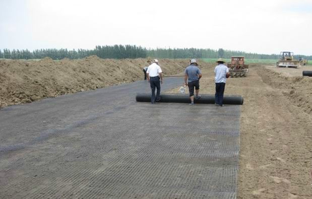 Uniaxial Plastic Geogrid for Road Reinforcement