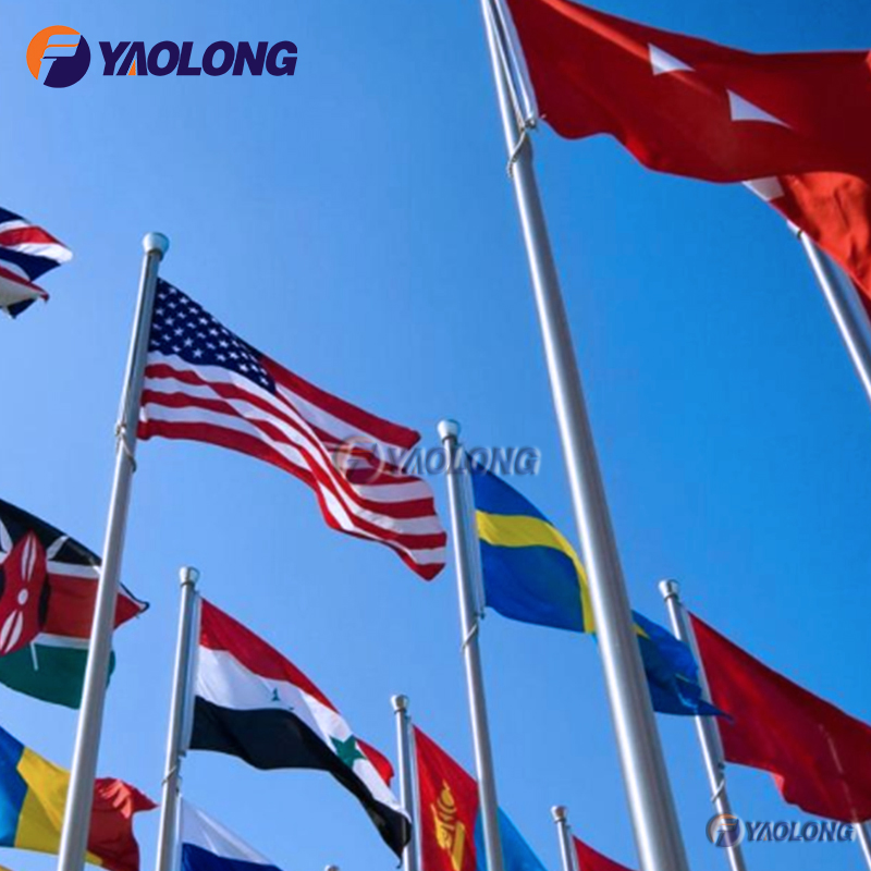 Wind Resistant Aluminum Flag Pole with Patented Flat Top Finial