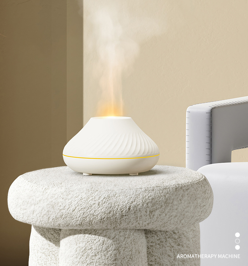 New Trend Desktop Air Humidifier 130ml Smooth Mist Essential Oil Aroma Diffuser Flame Humidifier