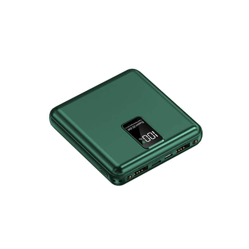 22.5W 10000mAh Portable Power Bank with Built-in Cables LED Display