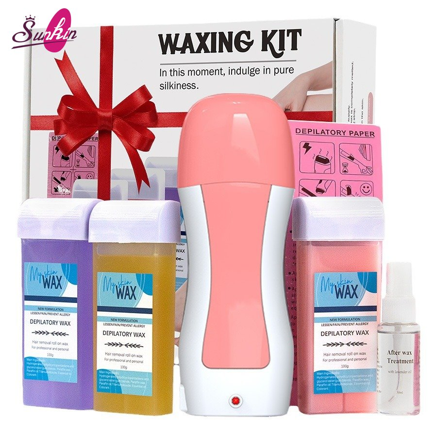 Customizable Hair Removal Wax Kit Portable Wax Warmer Set Waxing Kit