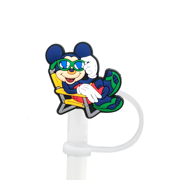 Cartoon Pokemon Straw Cap, Suitable for 8-10mm, Dustproof Cap, PVC Eco-Friendly, Versatile Straw Sleeve, Wholesale