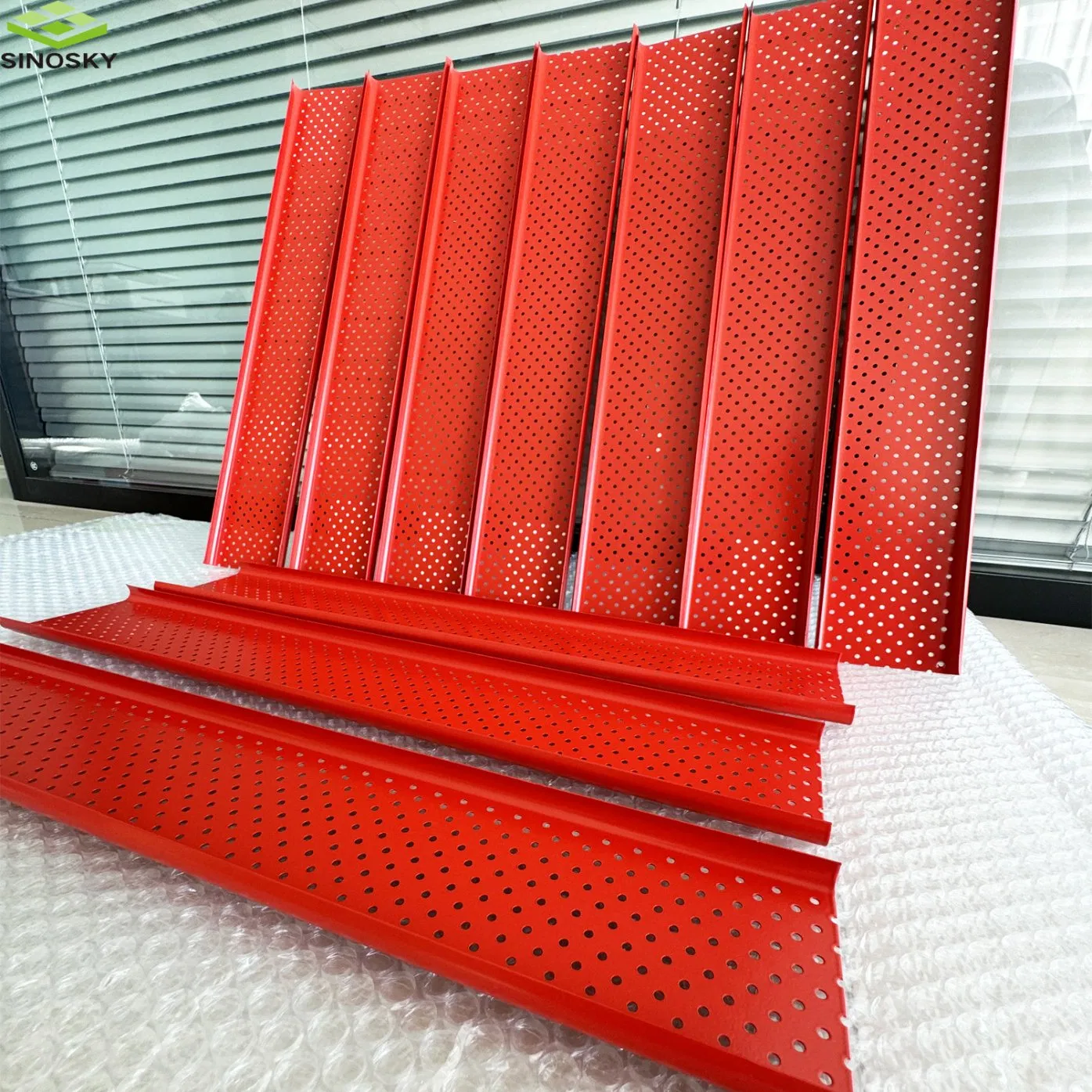 Curtain Wall Motorized Aluminum Sun Louver