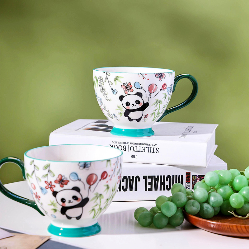 Керамическая кружка с ручной росписью, 380 мл