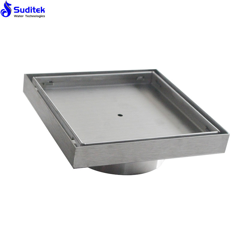 Stainless Square Classic Recessed Floor Waste for Indoor Usage Floor Drain