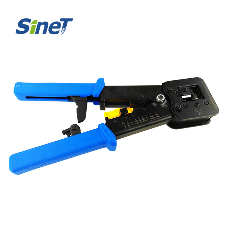 Multi Functional RJ45 Cable Crimper Tool for CAT6 Cat5e Plug Pass Crimping Tool