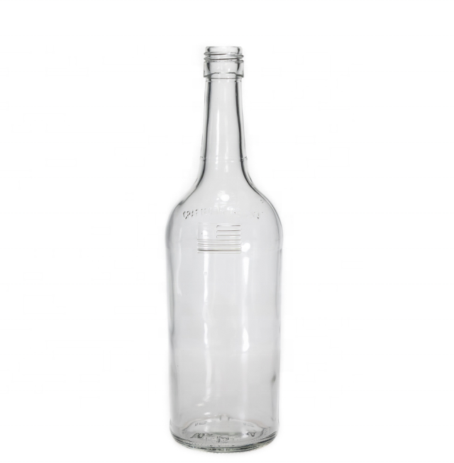 Стеклянная бутылка для водки 1000 мл с винтовой крышкой