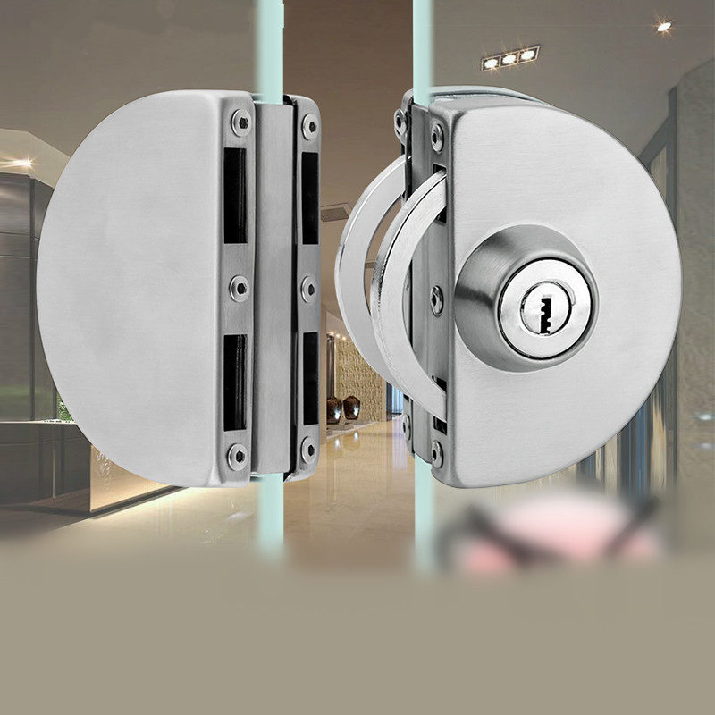 Hotel Key Lock Cylinder Portable Stainless Steel Glass Door Lock