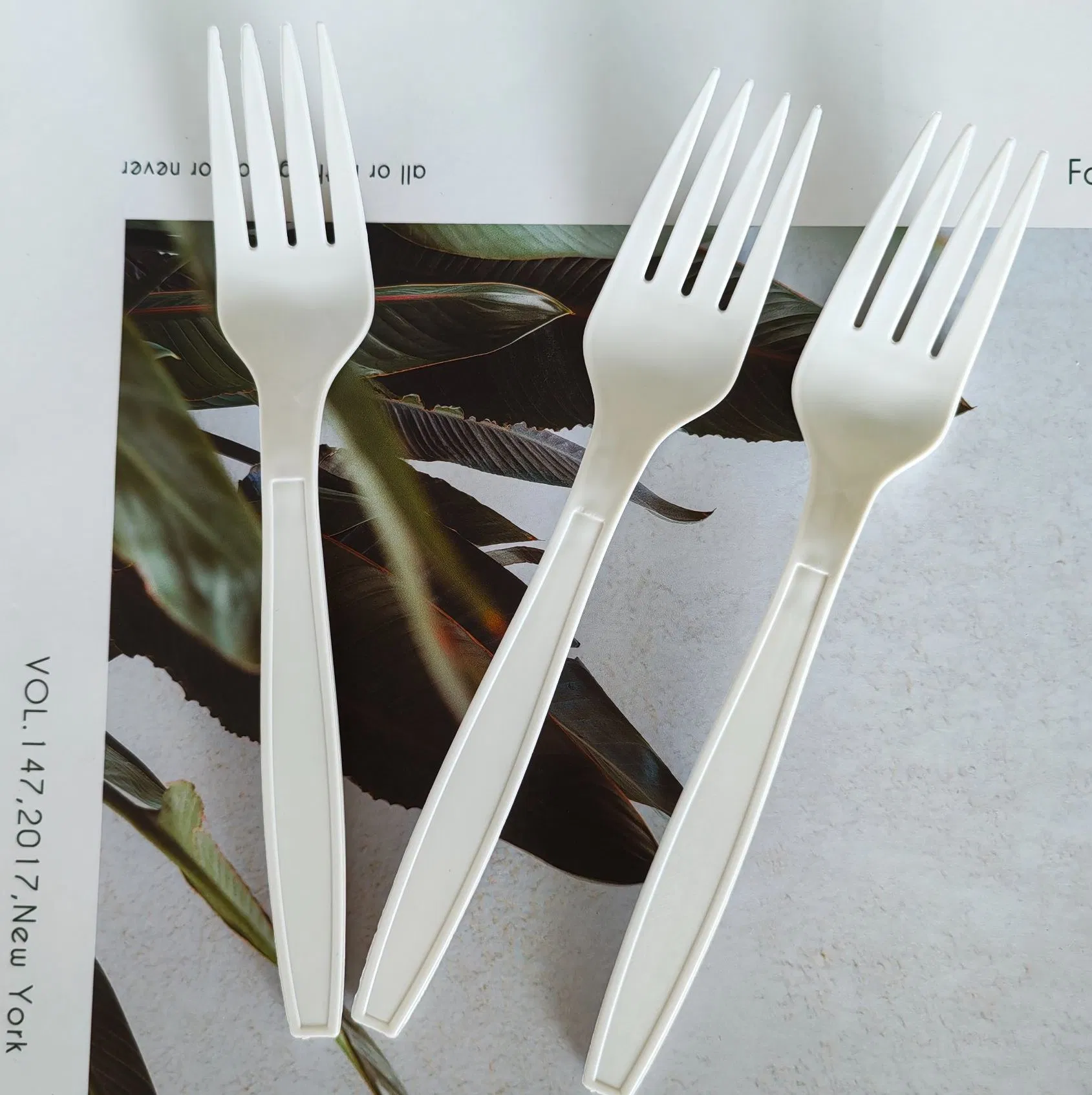 Bio-Based Corn Starch Cutlery Knife Fork and Spoon Biodegradable 6/7 Inch Disposable Tableware