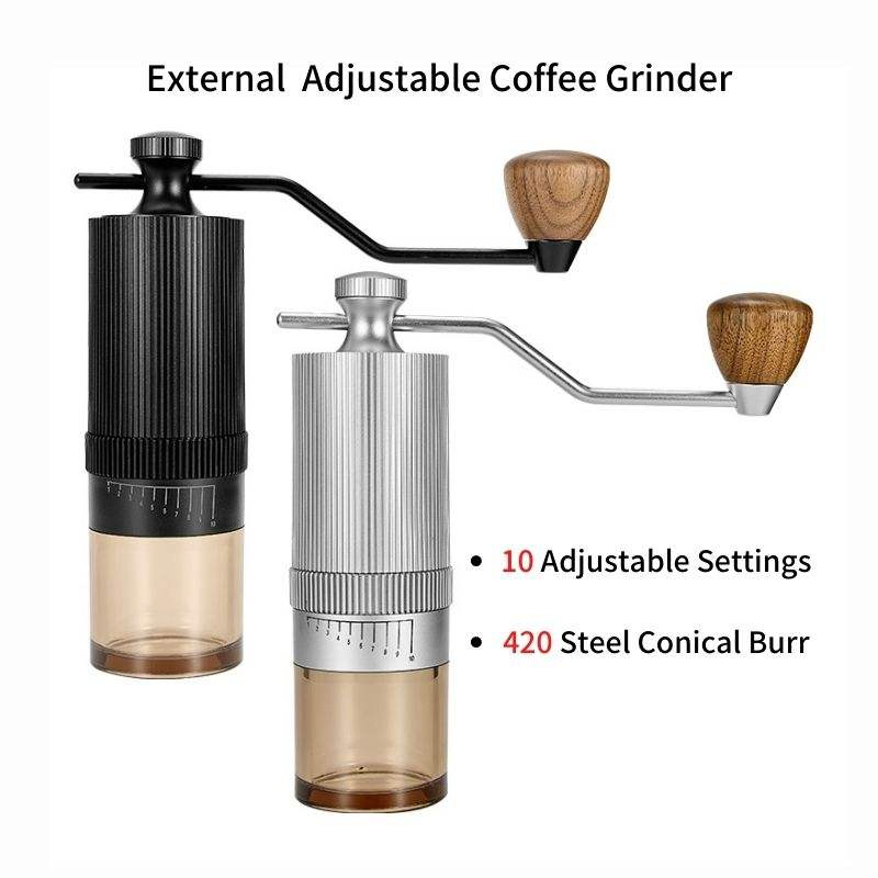 External Adjustable Grinder 420 Stainless Steel Manual Coffee Grinder