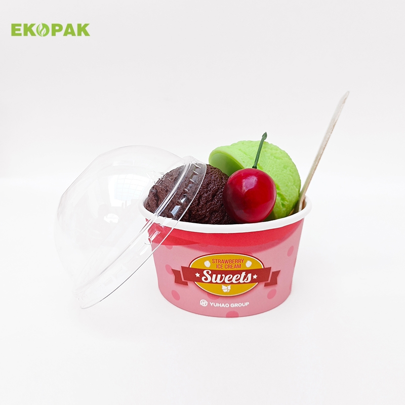 Disposable UV Offset Printing 1000ml Yogurt Ice Cream Paper Cup