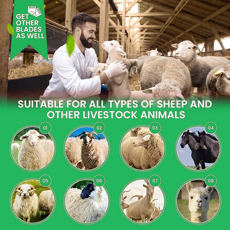 21V Professional Cordless Electric Sheep Shearing Clippers for Animal Grooming (CDPT001)