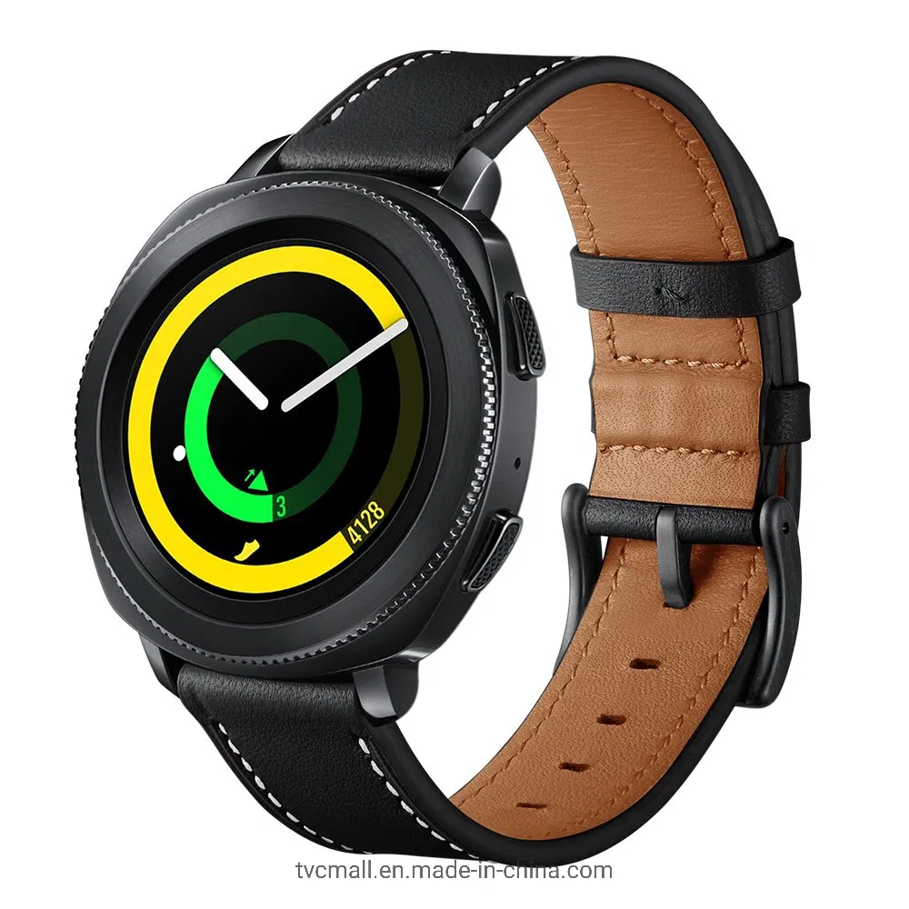 Кожаный ремешок для Samsung Galaxy Watch 4 Classic, черный