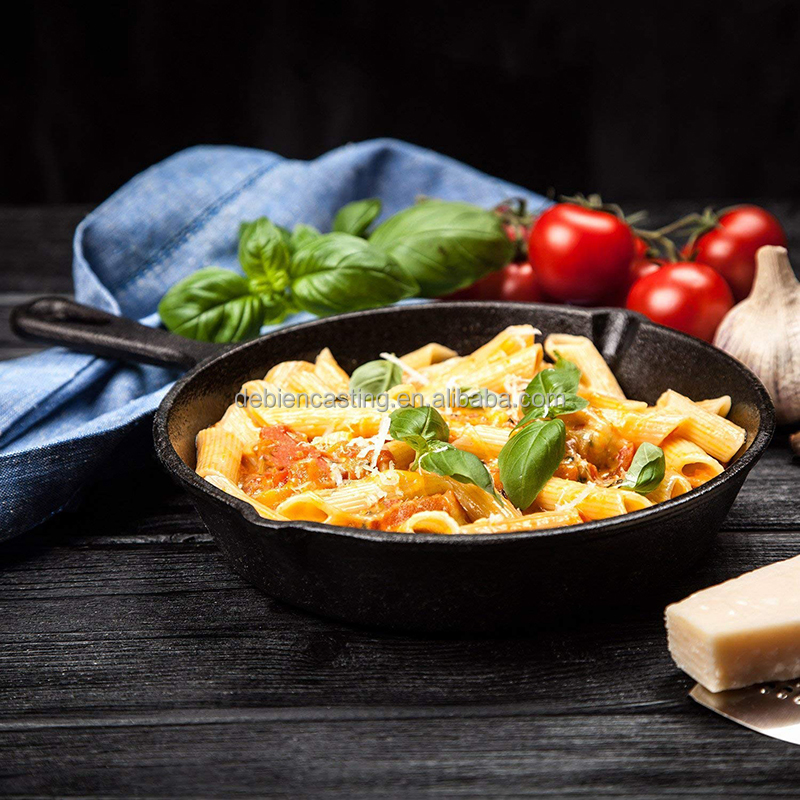 6/8/10/12 Inch Cast Iron Pan Frying Pan Set Indoor Outdoor Non Stick Coating Induction Pot and Frying Pans Skillet Dish Cookware