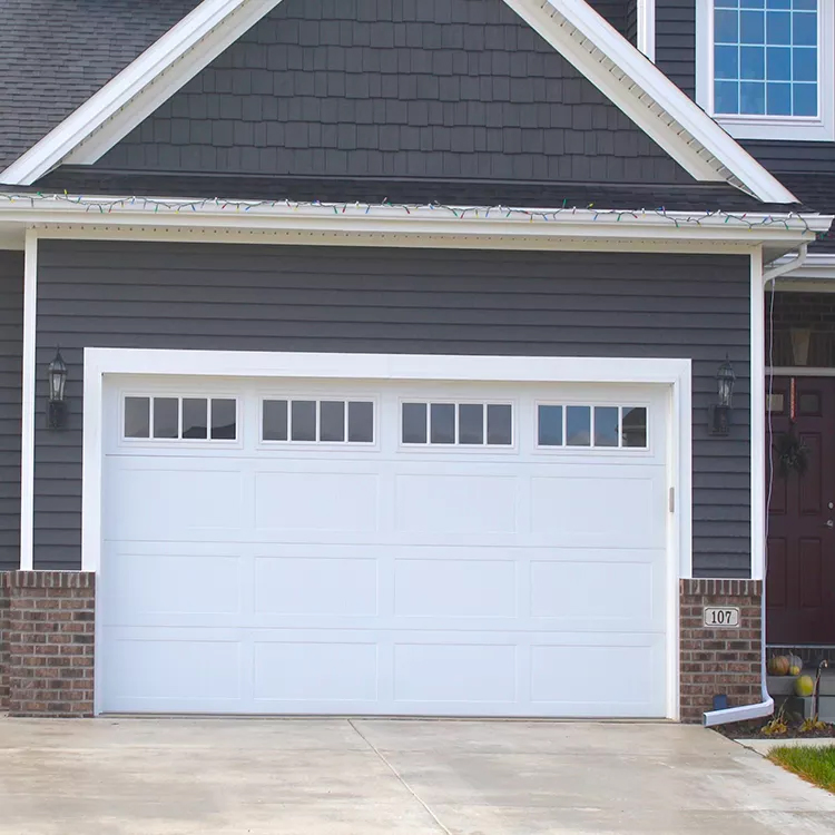 Customized Wholesale Aluminum Alloy Frame with Tempered Glass Automatic Garage Doors for Villa