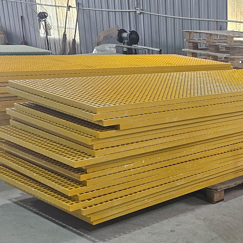 China-Made GRP Pultruded Grating High Load Capacity Marine Deck Offshore Platform Heavy Duty Floor Systems Safety Panels