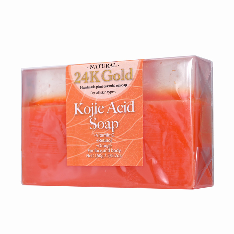 Beauty Cosmetics Skin Care Vitamin C 24K Gold Foil Kojic Acid Soap