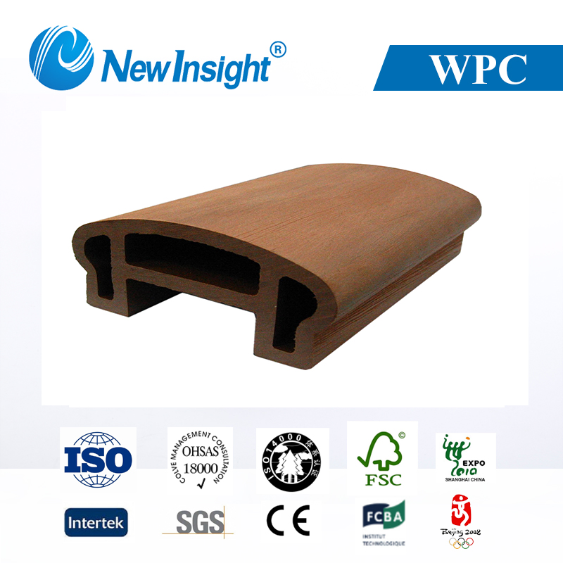Building Material Resist Fading Outdoor WPC Railing Wood Plastic Composite Handrail