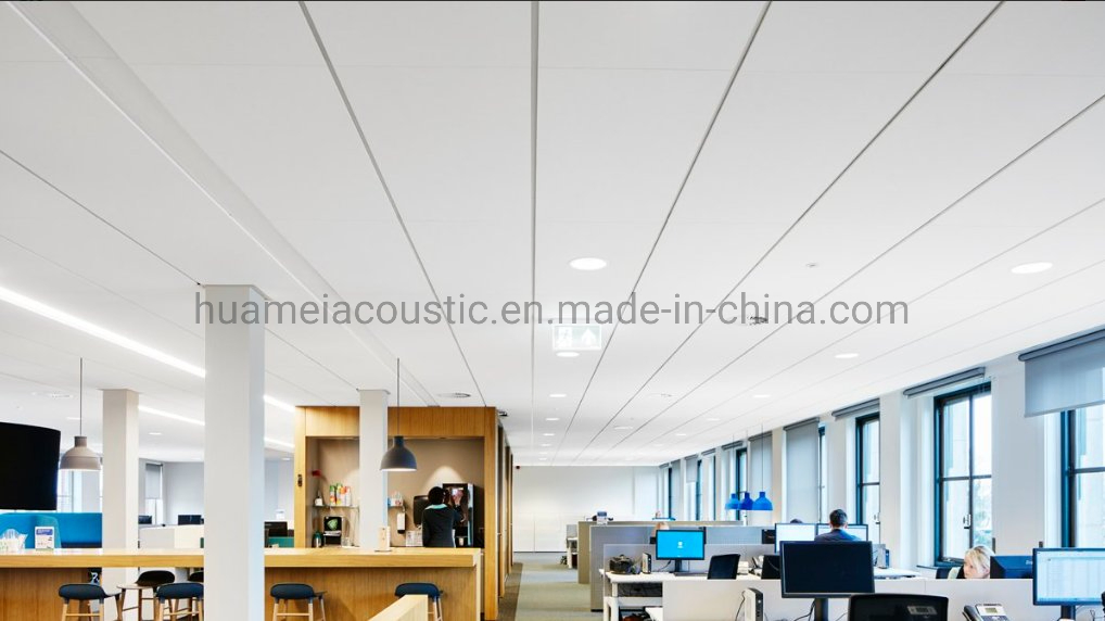 Sound Absorb Material Fiberglass Ceiling Panels Fireproof Ceiling Board Offices