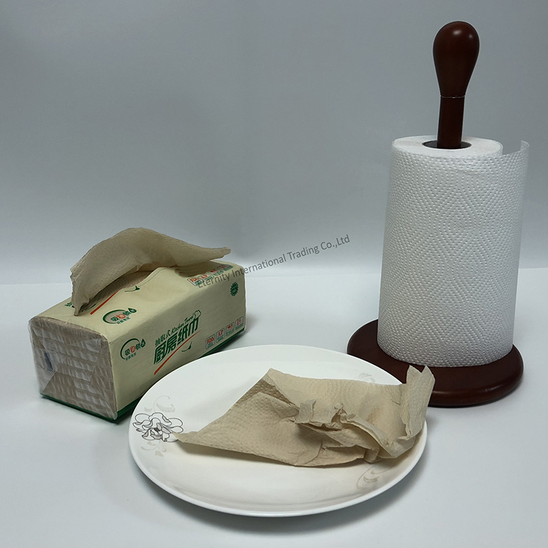 Good Price White/Unbleached Highly Absorbent Flushable Kitchen Paper Towel Roll