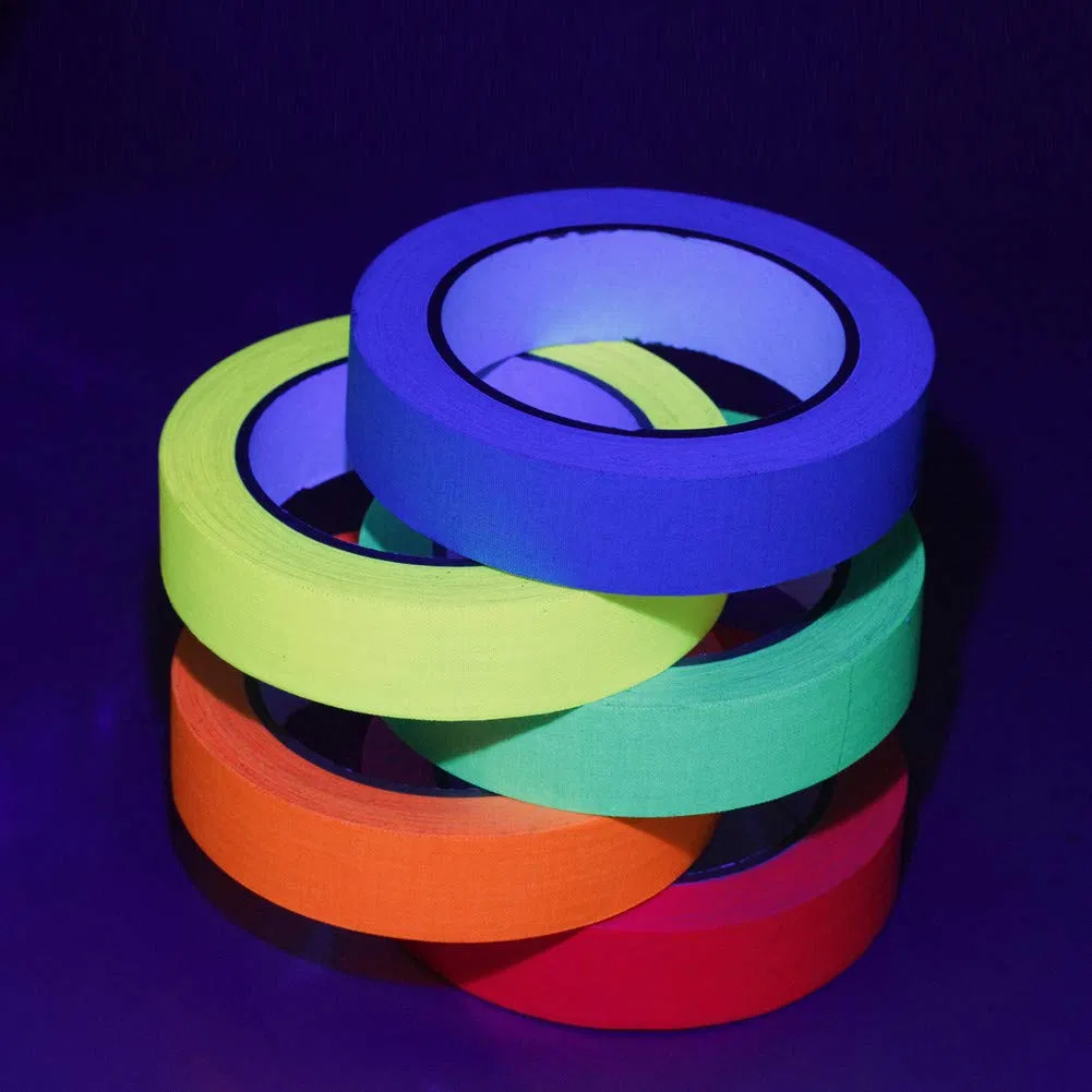 Fluorescent Cloth Duct Tape Waterproof No Resistant UV Neno React Cloth Tape