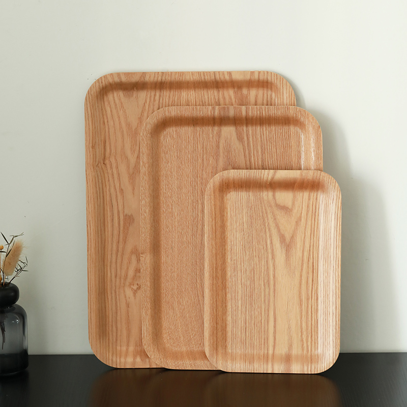 Customized Breakfast Coffee Food Cake Ash Wooden Serving Tray