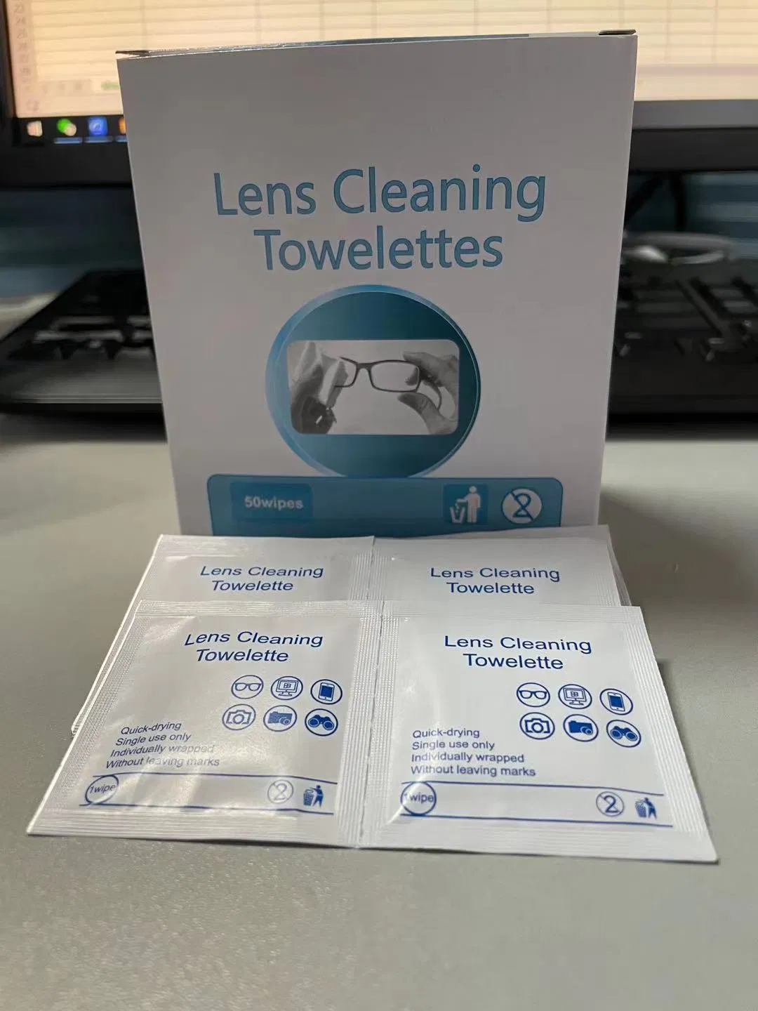50PCS/100PCS/150PCS OEM High Quality Anti Fog Disinfecting Lens Cleaning Wipes
